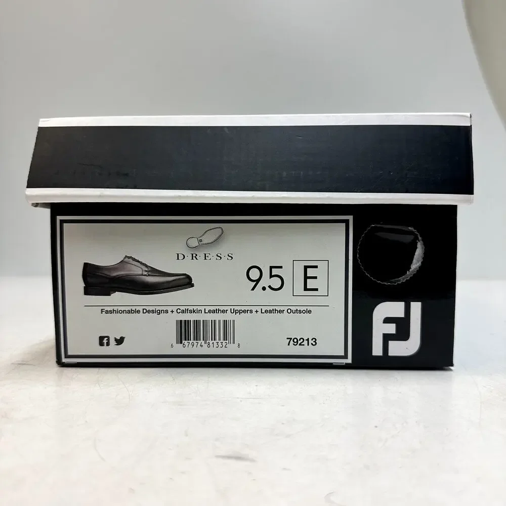 NIB Rancourt & Co. x FootJoy Split Toe Derby Dress Shoe Black Calf 79213 9.5 E